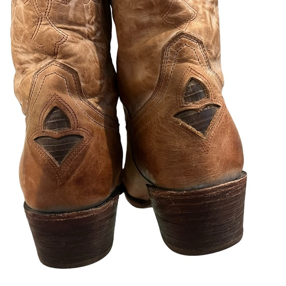 J.B. Dillon Reserve Distressed Leather Western Boots, Sz 7.5 - Picture 8 of 16